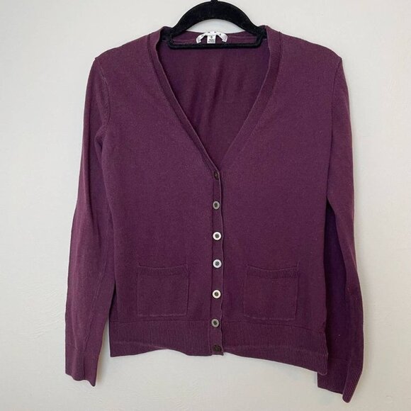 CAbi Sweaters - Cabi Cardigan Sweater Button Up Plum Size Small